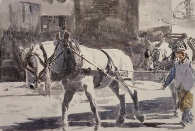 Two Percheron Horses by William G. Burn Murdoch